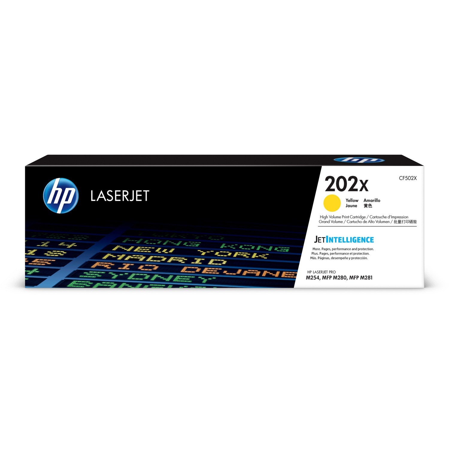 HP 202X YELLOW LASERJET TONER CARTRIDGE - FOR M254, M280, M281 SERIES PRINTERS