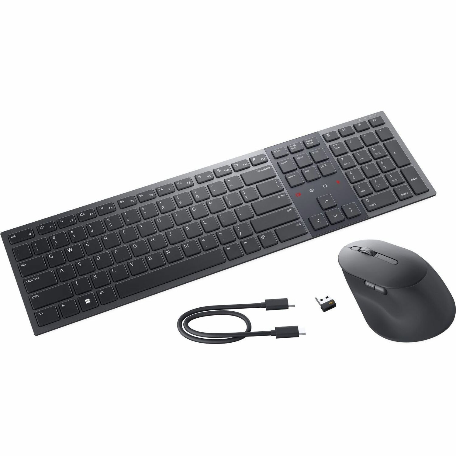 DELL KM900 WIRELESS PRO PREMIUM COLLABORATION RECHARGEABLE KEYBOARD & MOUSE - GRAPHITE, 3Y