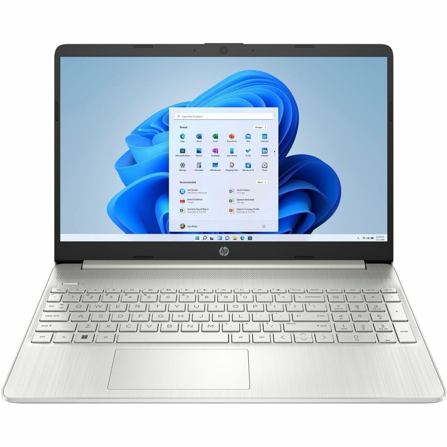 HP 15-e2000 15s-eq2308AU 15.6" Notebook - Full HD - AMD Ryzen 7 5700U - 16 GB - 512 GB SSD - Natural Silver