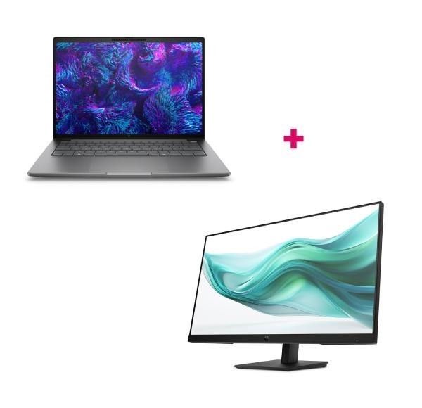 HP Zbook 8 G1i (BV5L2PT) U7-255H, 14" Wuxga TS (1920X1200) 32GB DDR5-6400, 1TB SSD, Win 11Pro With HP Series 3 Pro 327PH (B0cg8ut) 27" Ips Monitor