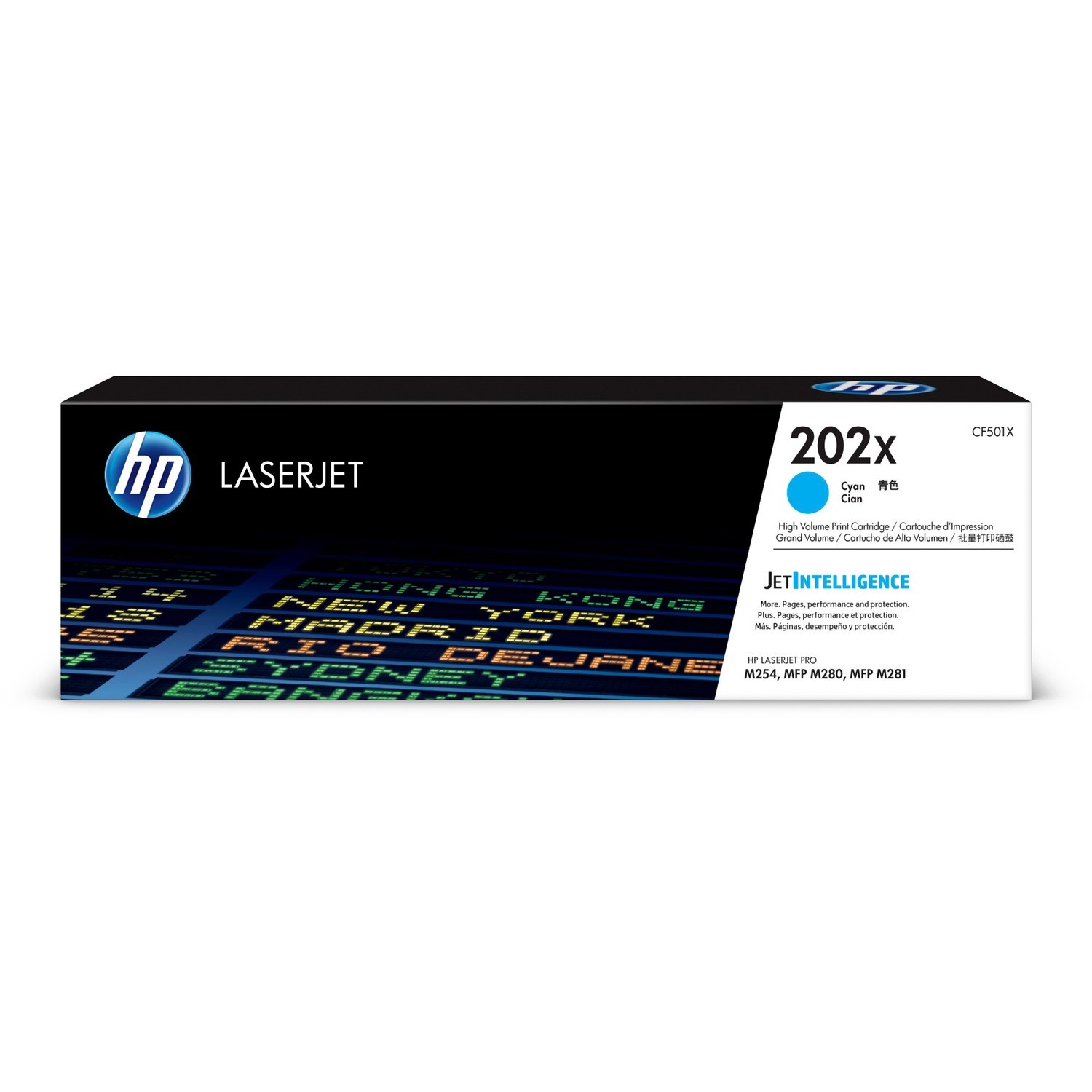 HP 202X CYAN LASERJET TONER CARTRIDGE - FOR M254, M280, M28 1 SERIES PRINTERS