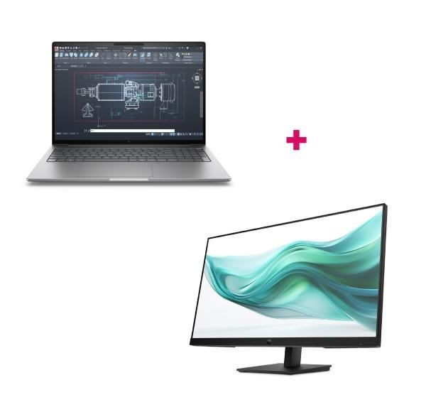 HP Zbook 8 G1i (BV5L7PT) U7-265H, 16" Wuxga TS (1920X1200) 32GB DDR5-5600, 1TB SSD, Win 11Pro With HP Series 3 Pro 327PH (B0cg8ut) 27" Ips Monitor
