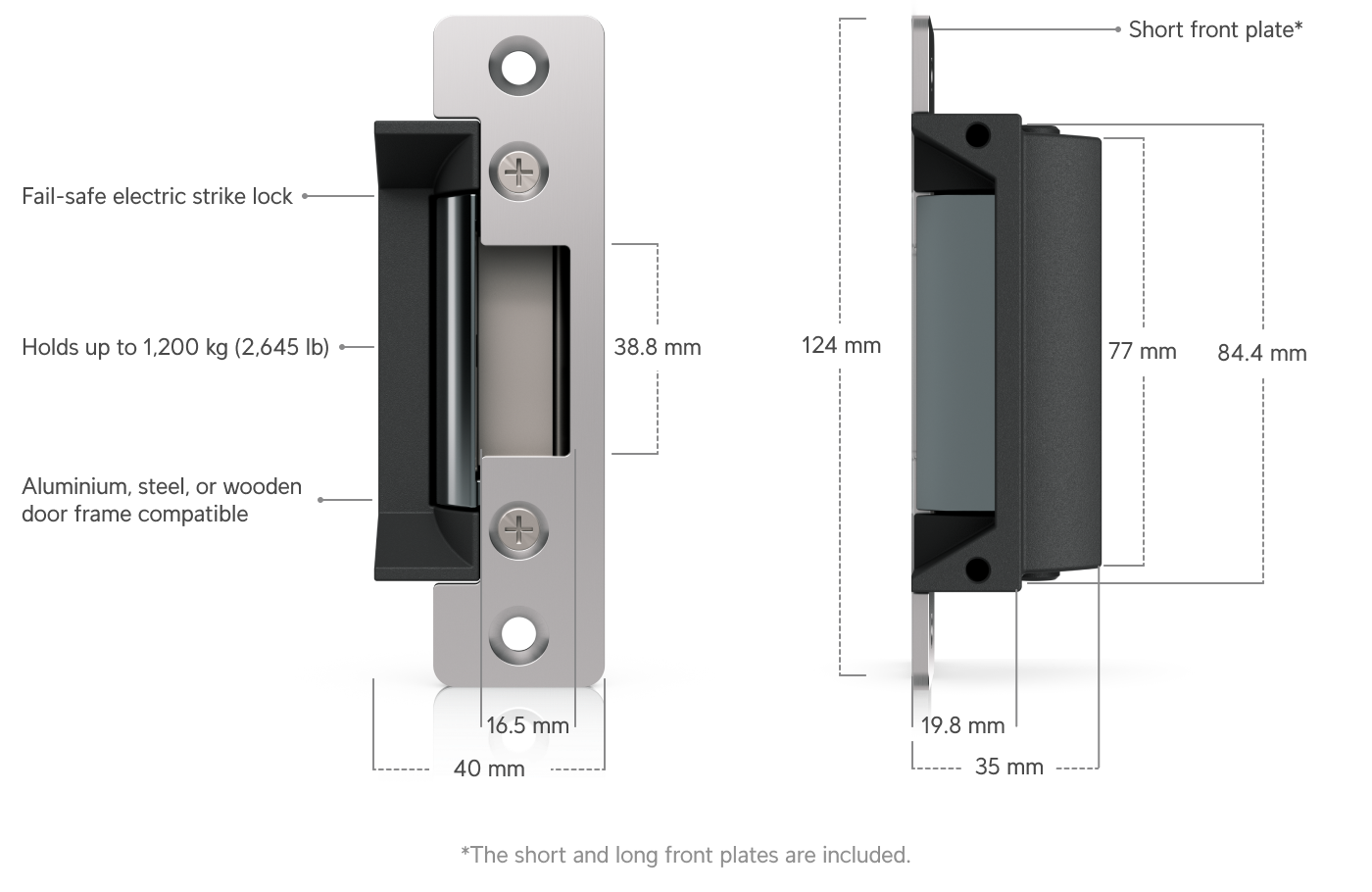 Ubiquiti Fail-Safe Strike Lock, Fail-Safe Electric Strike Lock That Connects To UniFi Access Hub.