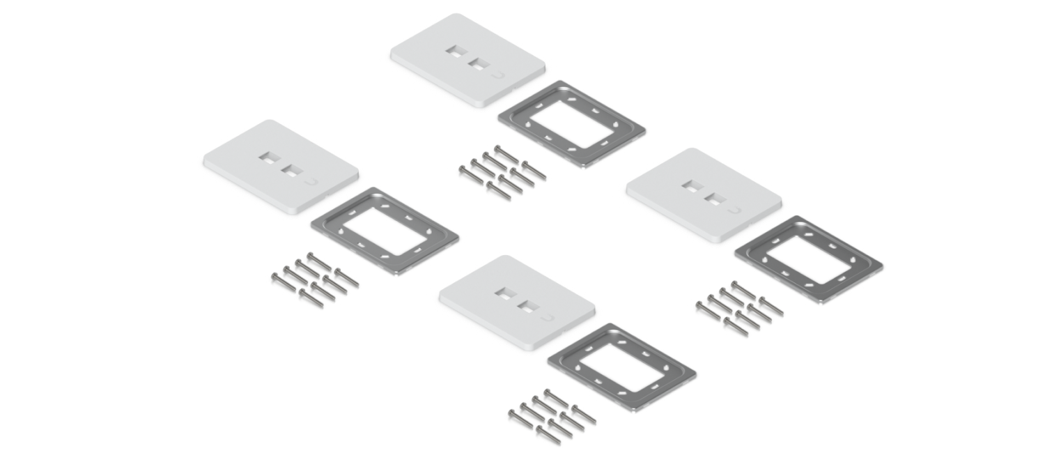 Ubiquiti Universal Paintable Keystone Wall Plate, 4-Pack, Universal Keystone Wall Plate, Paintable Cover For Clean, Customizable Finish.