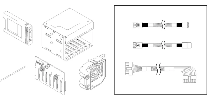 ST2503.5inSATA/SAS4-BAYBACKPLANEKIT