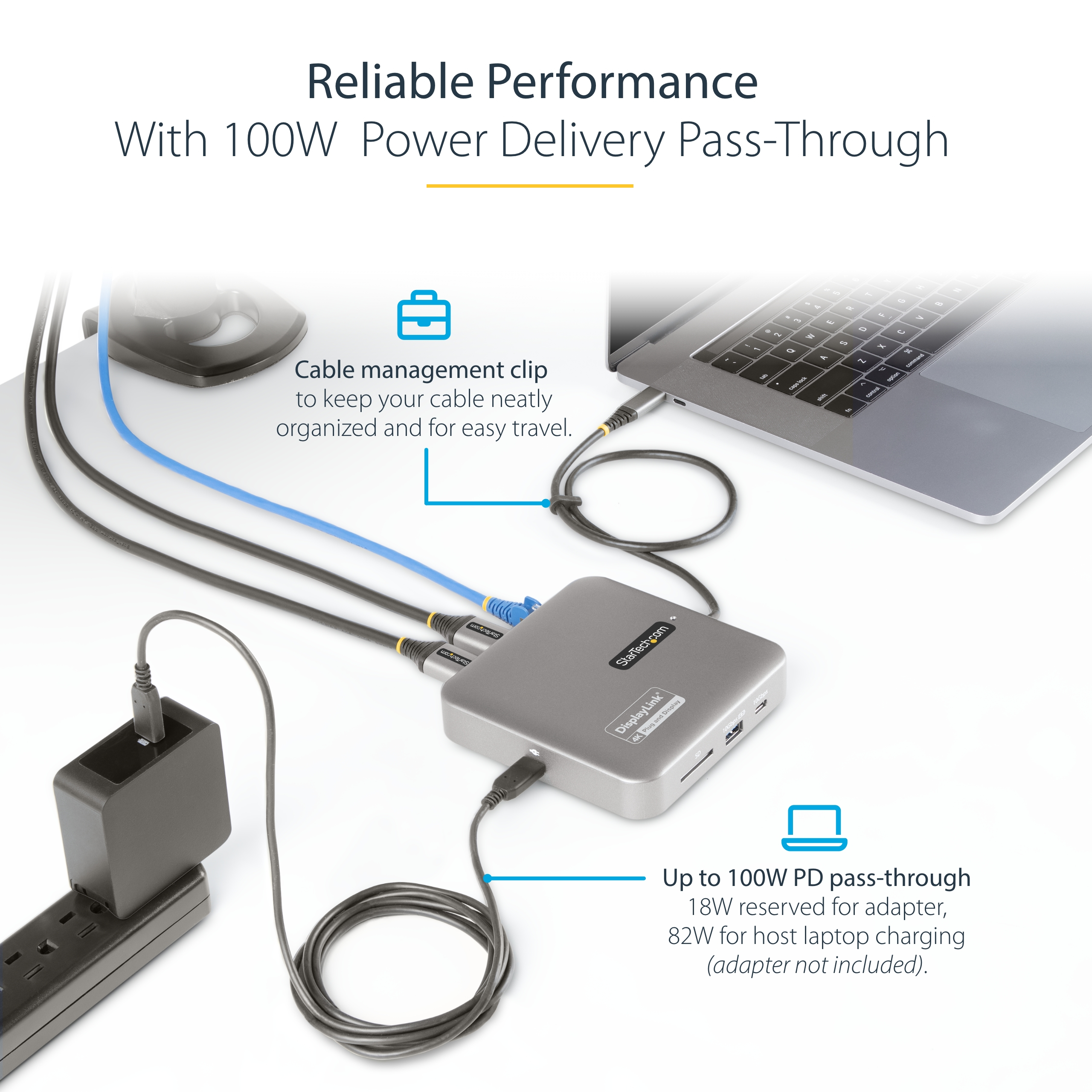 USB C Multiport Adapter Dual 4K HDMI PD thumbnail 4