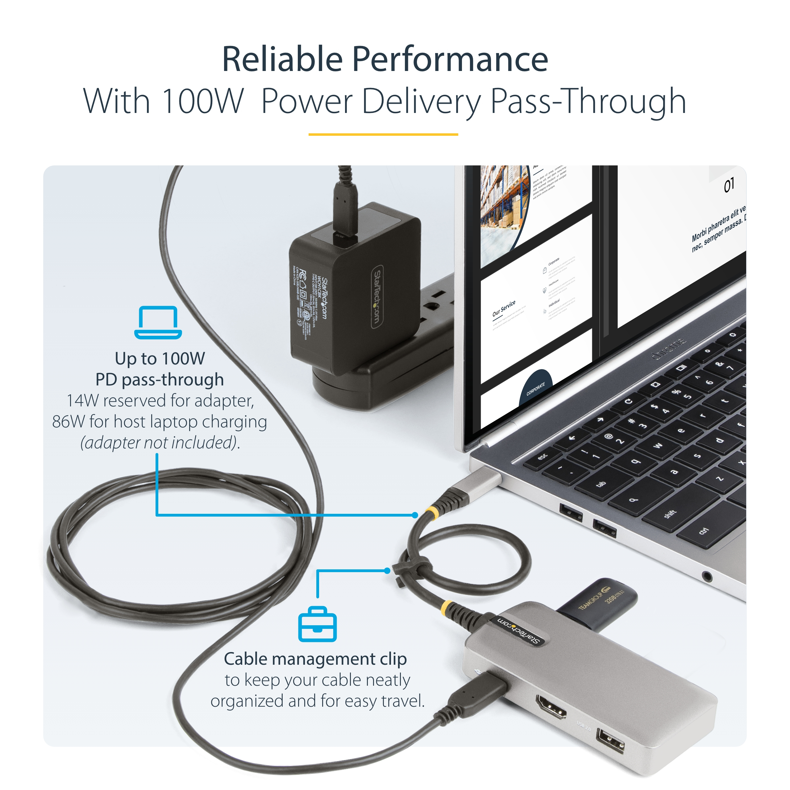 USB-C Multiport Adapter HDMI USB Hub thumbnail 4