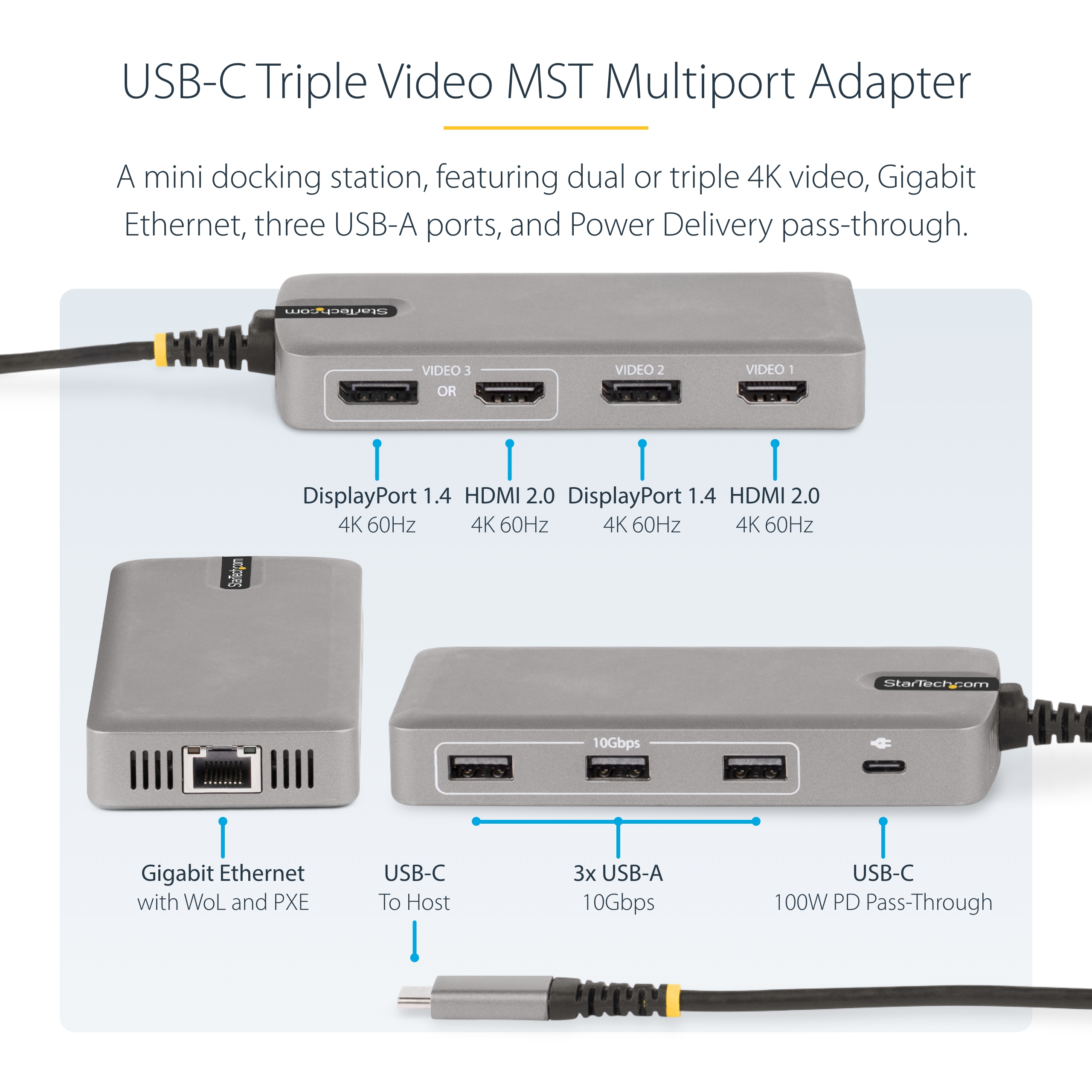 USB-C Triple-Monitor Multiport Adapter thumbnail 2