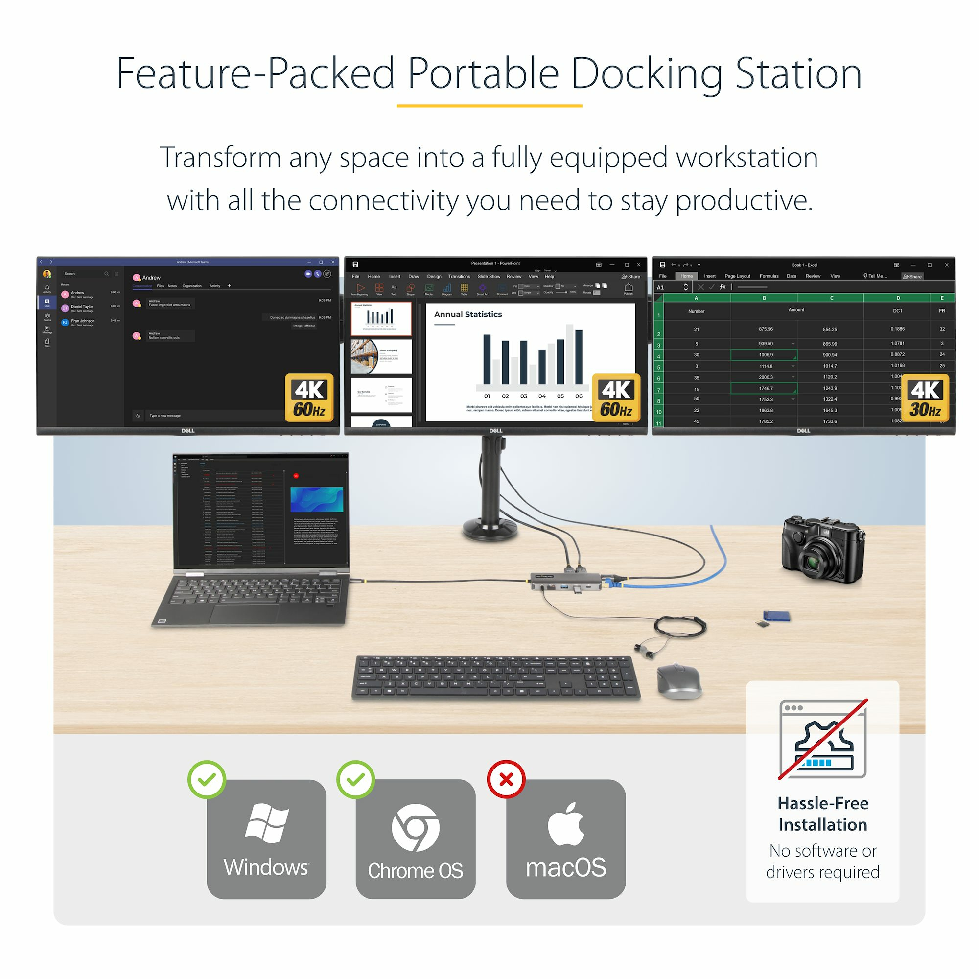 USB-C Triple-Monitor Multiport Adapter thumbnail 1