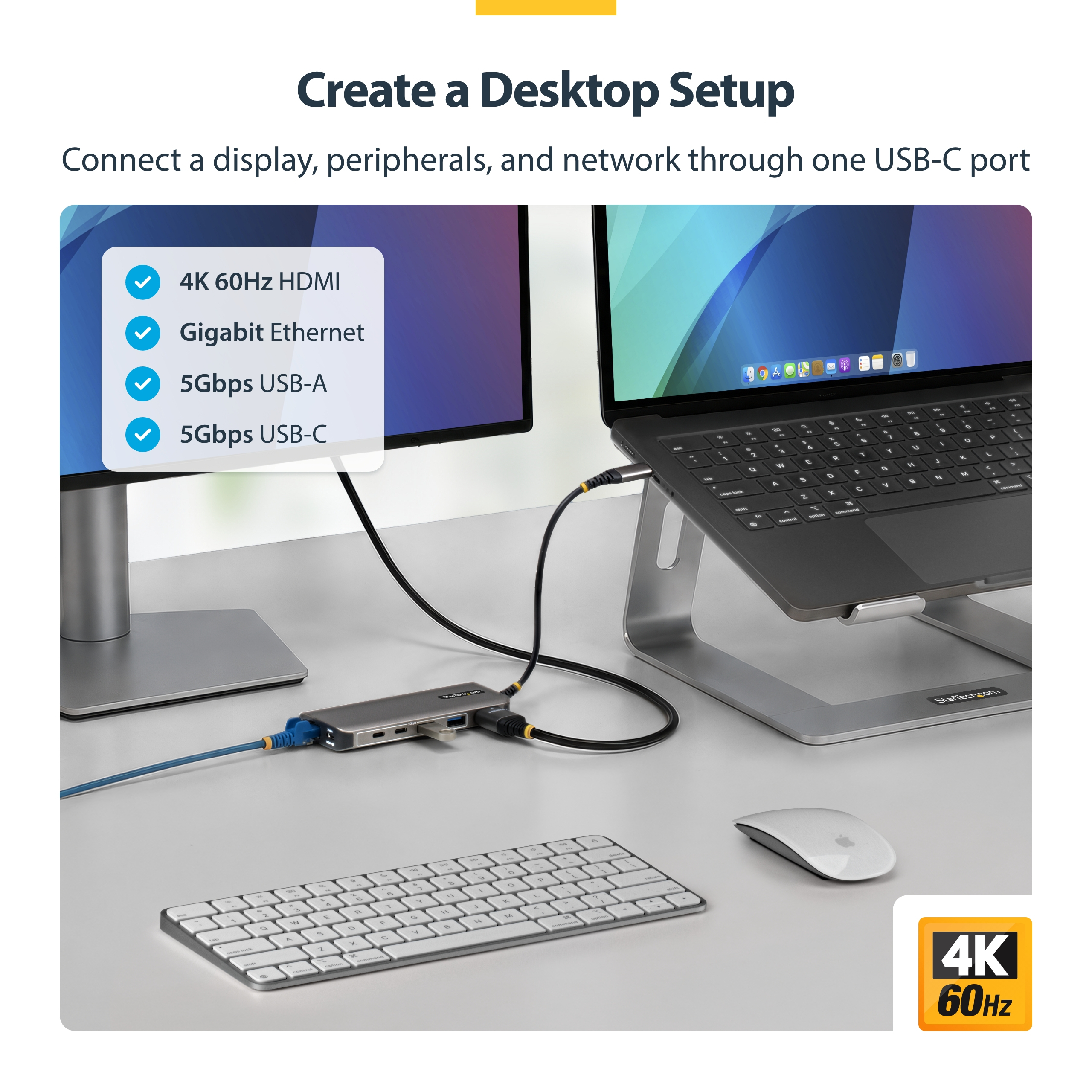 USB-C HDMI Multiport Hub 4K 60Hz thumbnail 4