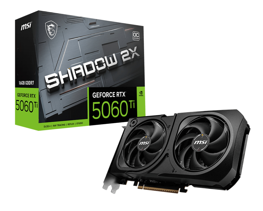 MSI VGA GEFORCE-RTX-5060-TI-16G-SHADOW-2X-OC-PLUS thumbnail 1