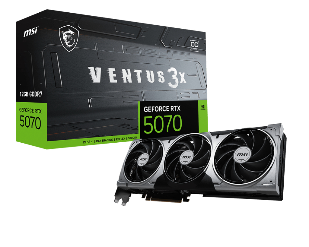 MSI VGA GEFORCE-RTX-5070-12G-VENTUS-3X-OC thumbnail 1