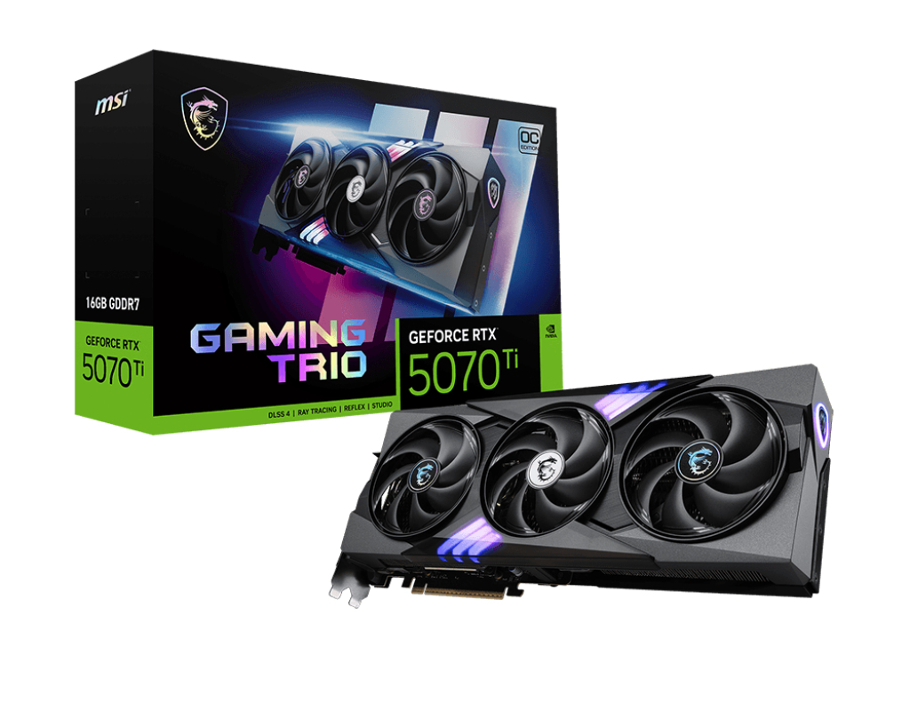 MSI VGA GEFORCE-RTX-5070-TI-16G-GAMING-TRIO-OC-PLS thumbnail 1