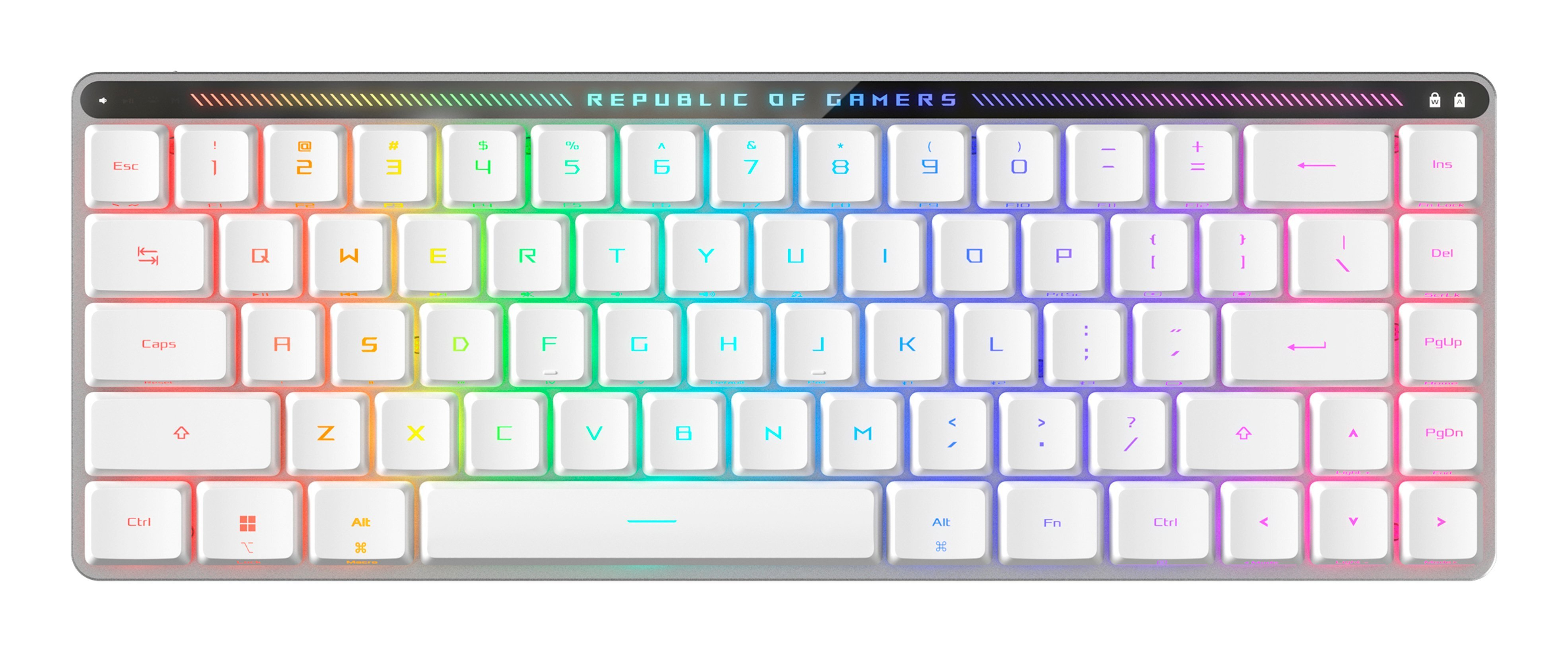 ASUS ROG Falchion RX Red Low Profile Wireless Gaming Keyboard, Tri-mode Connection, ROG Omni Receiver, Intuitive control thumbnail 2