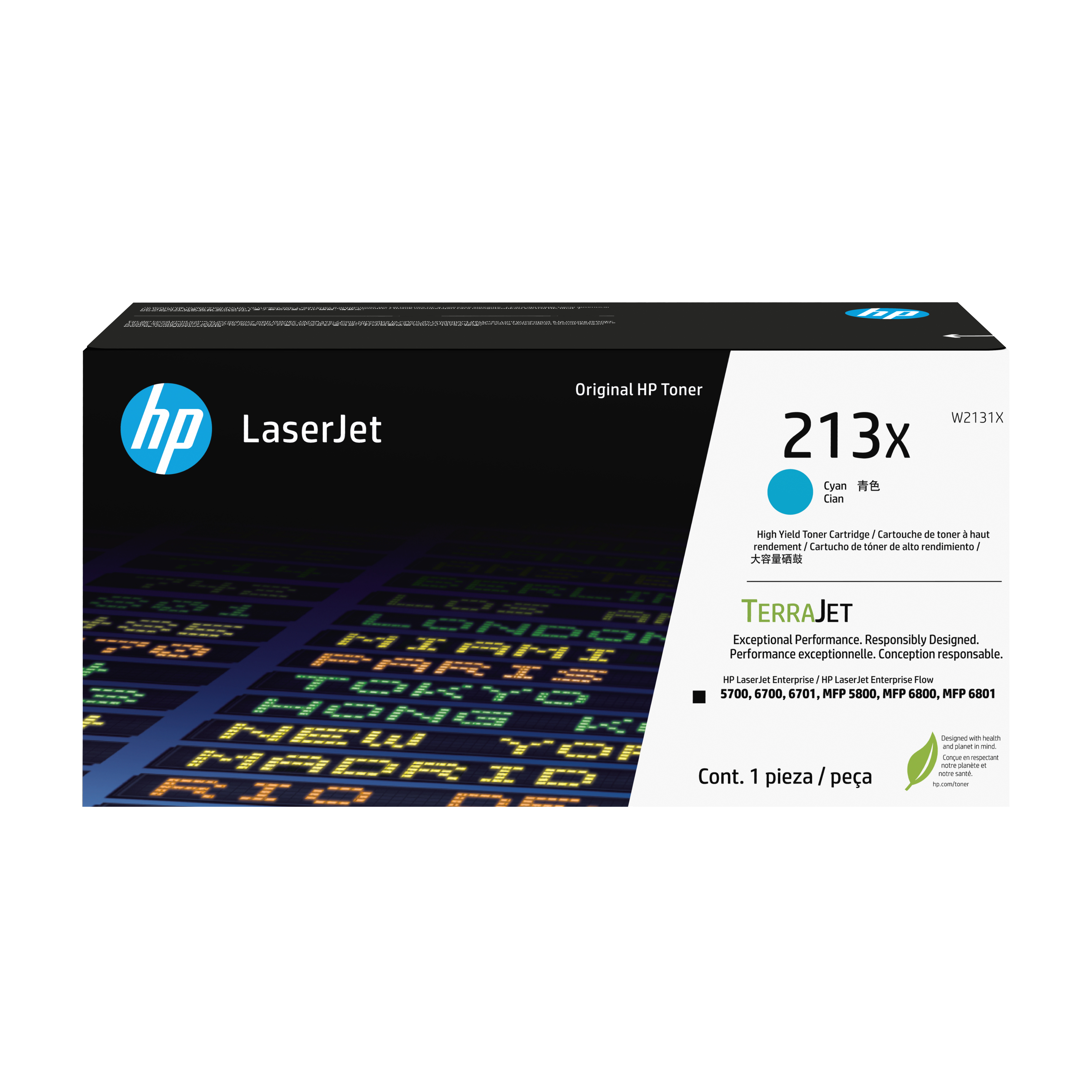 HP 213X CYAN LASERJET TONER CARTRIDGE