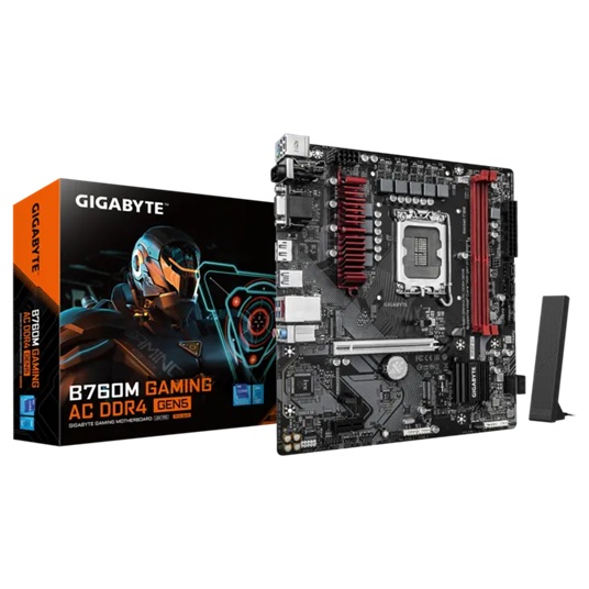 Gigabyte B760M GAMING AC DDR4 GEN5, Intel B760, LGA1700 12th–14th Gen, DDR4 64GB, PCIe 5.0 x16, Wi-Fi AC, 2.5GbE, M.2 PCIe 4.0 thumbnail 4