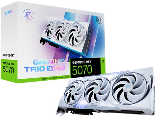 MSI VGA GEFORCE-RTX-5070-12G-GAMING-TRIO-OC-WHITE thumbnail 4