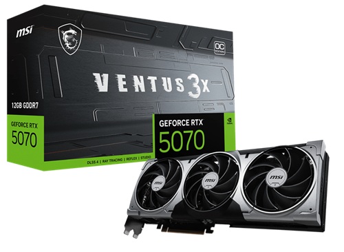MSI VGA GEFORCE-RTX-5070-12G-VENTUS-3X-OC thumbnail 4
