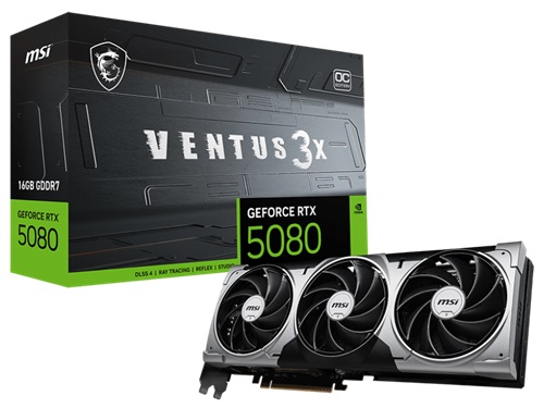 MSI VGA GEFORCE-RTX-5080-16G-VENTUS-3X-OC thumbnail 4