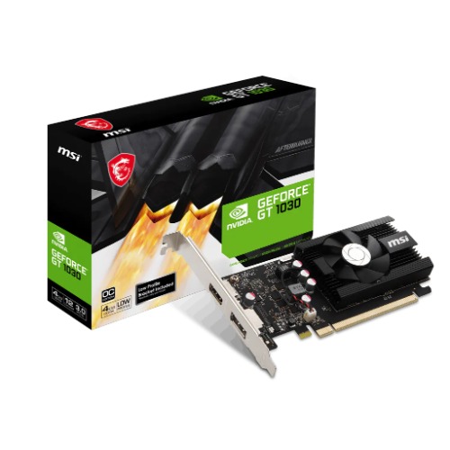 MSI nVidia GeForce GT 1030 4GD4 LP OC Video Card, PCI-e 3.0, 1430 MHz Boost Clock,  1x HDMI 2.0, 1x 1.4a thumbnail 4