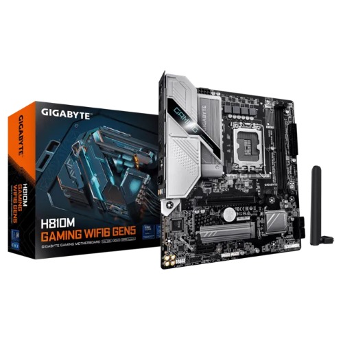 Gigabyte H810M G WIFI6 GEN5 MB Intel LGA 1851 ATX Motherboard, 2x DDR5 ~128GB, 1x PCI-E x16, 1x PCI-E x1, 1x M.2, 4x SATA, 3x USB 3.2, 3x USB 2.0 thumbnail 4
