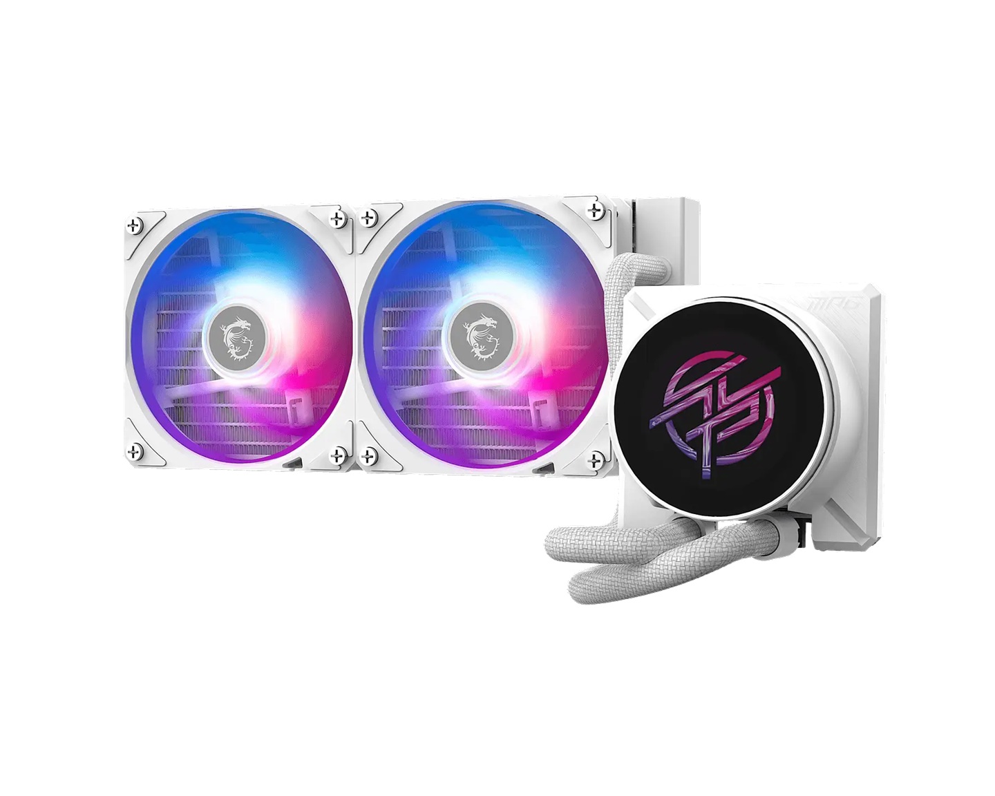 MSI MPG CORELIQUID P22 240 - WHITE, 240mm AIO CPU cooler with 2.1' IPS LCD, dual ARGB fans, and Intel LGA1700/1851 & AMD AM4/AM5 support thumbnail 3