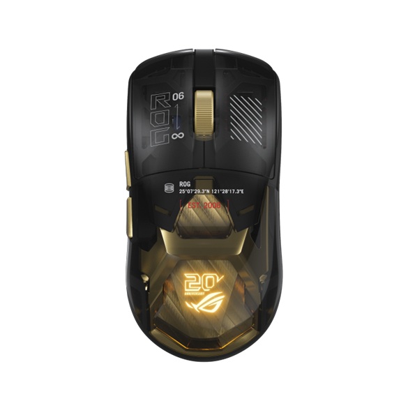 ASUS ROG Harpe II Extreme Edition 20, Wireless Gaming Mouse,ROG 100M Optical Switch, Tri-Mode (USB/RF 2.4GHz/BT 6.0), 8000Hz polling, Aura Sync thumbnail 4