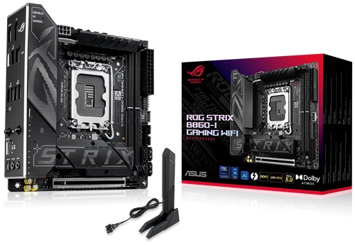 ASUS ROG STRIX B860-I GAMING WIFI LGA1851 Mini-ITX Motherboard 128GB, DDR5, 1 x PCIe 5.0,  2 x M.2 slots,  4 x SATA, WiFi 7, 1 x HDMI, 1 x DP thumbnail 2