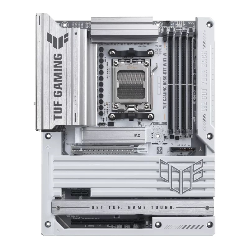 ASUS AMD TUF GAMING B850-BTF WIFI W (AM5)  ATX Motherboard, DDR5 256GB, PCIe 5.0, 3× M.2, Wi-Fi 7, 2.5GbE, BTF 600W GPU Power thumbnail 5