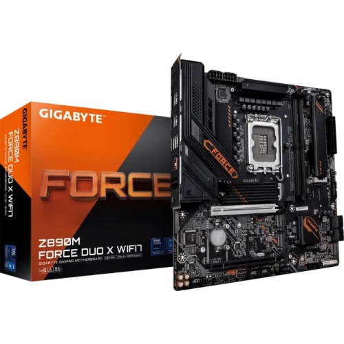 Gigabyte Z890M FORCE DUO X WIFI7 MB Intel LGA 1851 ATX Motherboard, 4x DDR5 ~256GB, 3x PCI-E x16, 4x M.2, 4x SATA,  5x USB 3.2, 1x USB-C, 4x USB 2.0 thumbnail 4