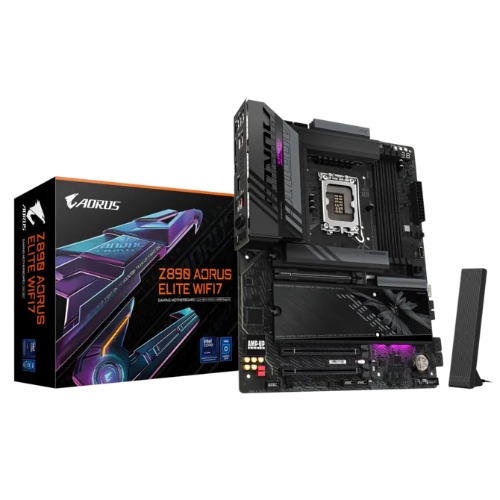 Gigabyte Z890 AORUSELITE WF7 P MB Intel LGA 1851 ATX Motherboard, 4x DDR5 ~256GB, 3x PCI-E x16, 4x M.2, 4x SATA,  5x USB 3.2, 1x USB-C, 4x USB 2.0 thumbnail 2